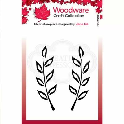 Creative Expressions Woodware Clear Stamps - Fiona Leaf